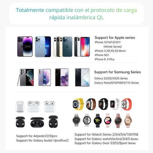 Estación de Carga Inalámbrica 3 en 1 Qi2