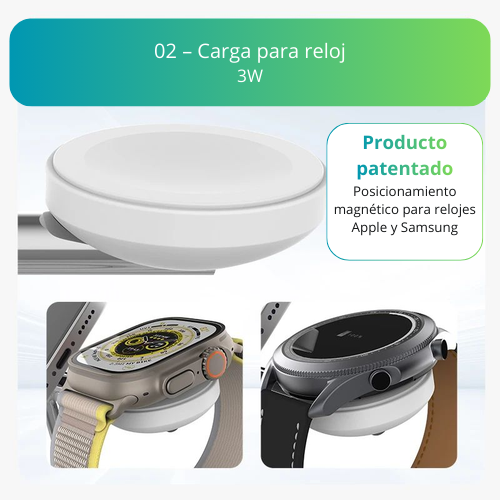 Estación de Carga Inalámbrica 3 en 1 Qi2