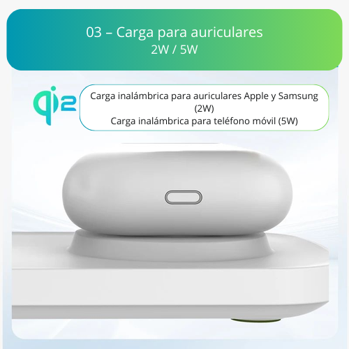 Estación de Carga Inalámbrica 3 en 1 Qi2